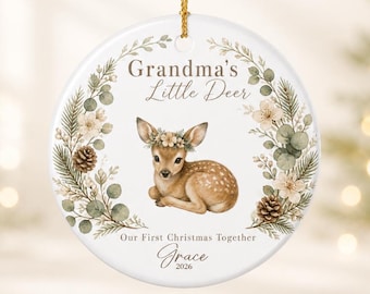 Granddaughter’s First Christmas Ornament, Personalized Gift for Granddaughter, My First Christmas Ornament, Baby Girl First Christmas