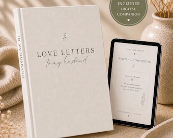 Personalized Love Letter Journal for Husband, Anniversary Gift for Him, Personalized Couples Keepsake Journal, Wedding Gift for Couples