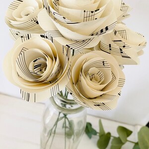 Piano Teacher Gift First Dance Song Personalized Gift Wedding Song Paper Anniversary Music Lover Piano Recital Custom Sheet Music Paper Rose image 10