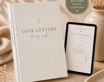 Personalized Love Letter Journal for Wife, Anniversary Gift for Her, Personalized Couples Keepsake Journal, Wedding Gift for Couples