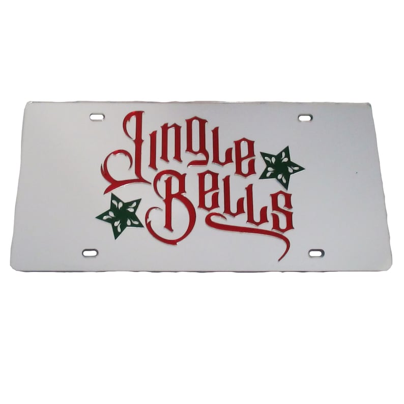 Kennzeichen Jingle Glocken gespiegelt Acryl AutoTag Etsy.de