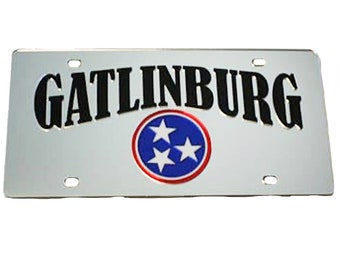 Nummerplaat Tennessee Tri Star met gespiegeld acryl autolabel