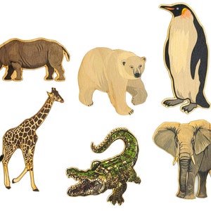 Zoo Animal Hout Sticker Pack