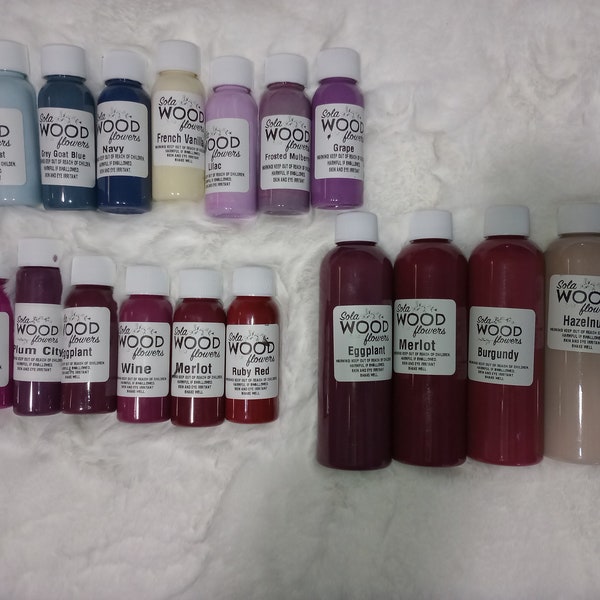 Sola Wood Flower Dye bottles