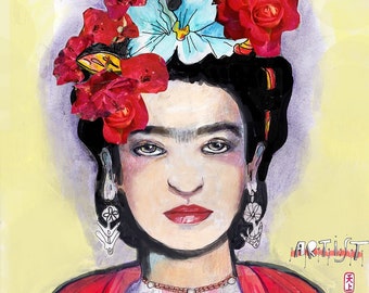 Frida Kahlo Print 8X10 free shipping
