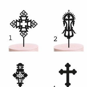 Cross  Cake Topper | Baptism Cake Topper | Christening | Cross Cake Toppers | Girl | Boy | Communion | Ethiopian crosses