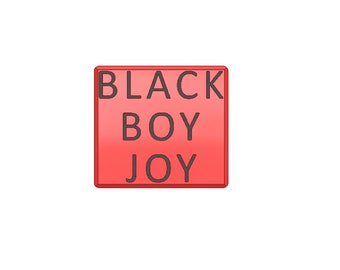 Black Boy Joy Stamp with handle | Cookie Stamp | Cookie Embosser, Fondant, Clay