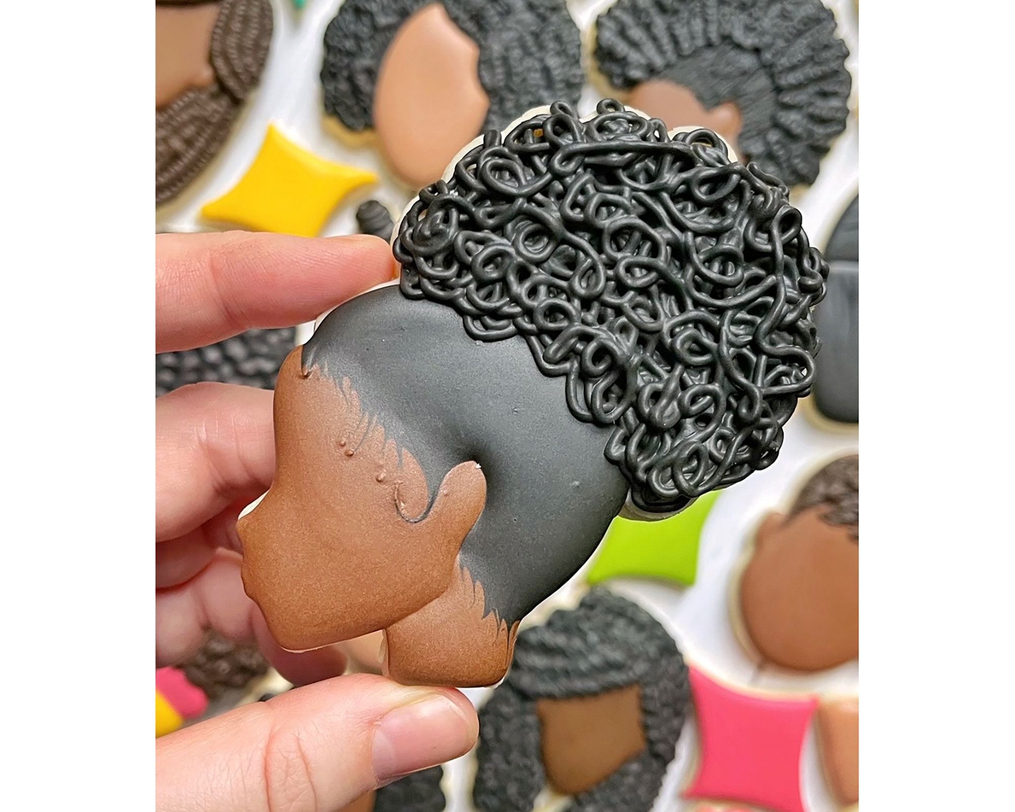 Afro Puff /black Girl Cookie Cutter afro Hair Curly Afro Etsy UK