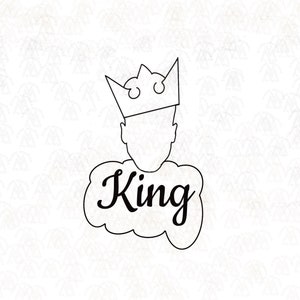 King Style Silhouette Cookie Cutter | Fondant Cutter | Clay Cutter | Hair Style | Black Man Hair Style