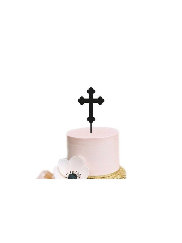 Cross Cake Topper Baptism Cake Topper Christening Cross Etsy
