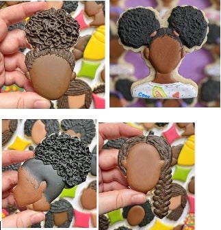 Black Beauty Hairstyle Bundle 1 Cookie Cutter and Fondant Cutter and …