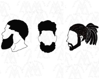 Black King Set Silhouette Cookie Cutter |Man with Waves | Man with High top fade | Man with Dread | Cookie cutter