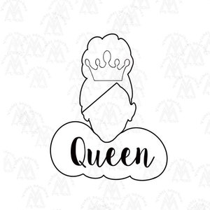 Queen Silhouette Cookie Cutter | Fondant Cutter | Clay Cutter | Black Queen