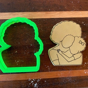 Mother’s Day Cookie Cutter | Mother and Daughter silhouette cookies cutter |Fondant Cutter |Clay Cutter