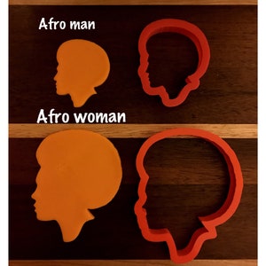Afro Cookie Cutter | Afro Woman Cookie Cutter | Afro Man Cookie Cutter | Afro Black Man | Afro Black Woman | Natural Hair