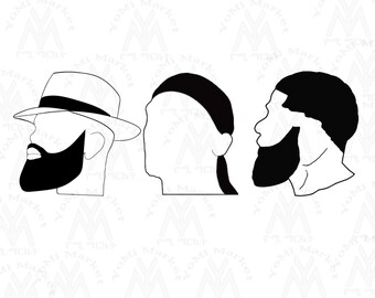Black King Set Silhouette Cookie Cutter |Man with hat| Man with Durag|Man with Waves |black boy joy cookie cutter