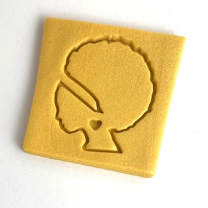 Afro Embosser with handle | Cookie Stamp | Cookie Embosser| Afro woman