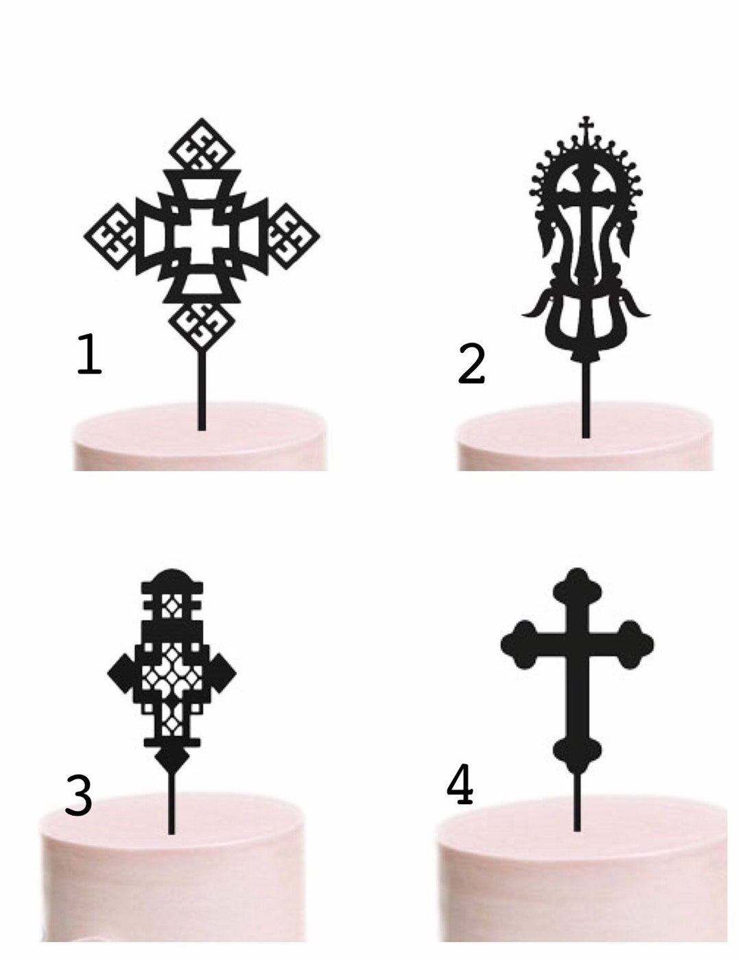Cross Cake Topper Baptism Cake Topper Christening Cross Etsy
