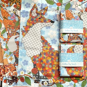 FOX TEA TOWELS | Set of 2 | Wiley Foxes illustrated on these lovely tea towels