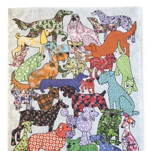 Dog kitchen towel, colorful hand illustrated tea towel, gift for dog lovers by MollyMac image 2