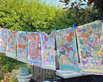 Animal Tea Towel Collection | Which is your favourite? | MollyMac Dish Cloths, kitchen towel.