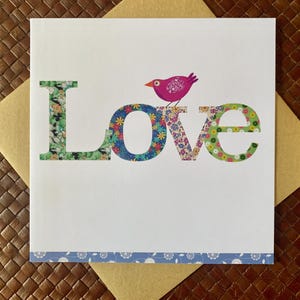 Cartão de amor - Em branco por dentro para sua mensagem, esposa ou namorada, filha ou amiga, um cartão para enviar amor. 5"-7"
