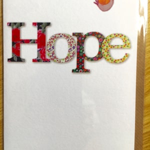 Tarjeta de felicitación con la esperanza de tener suerte (en blanco por dentro)