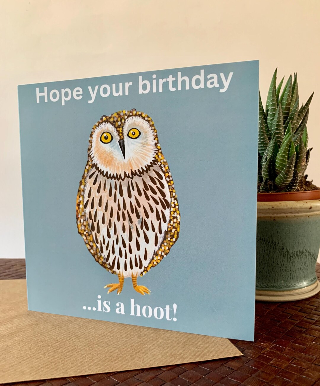 Funny Owl Birthday Card: 'hope Your Birthday is a Hoot!' - Etsy