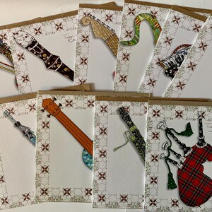 Cartes de voeux pour instruments de musique pour amis musiciens| Cartes instrumentales à envoyer pour les anniversaires, les vœux et l'amour