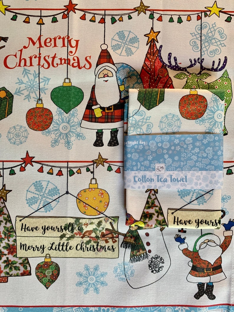 Christmas Tea Towel Ornaments Kitchen Towel Decorative Etsy