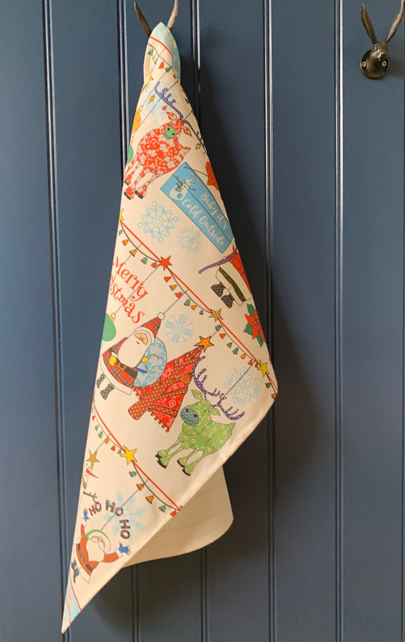 Christmas Tea Towel Ornaments Kitchen Towel Decorative Etsy