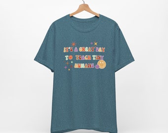 It's a Great Day to Teach Tiny Humans, Cute Teacher Tee, Tees for Teachers, Unisex Jersey Short Sleeve Tee