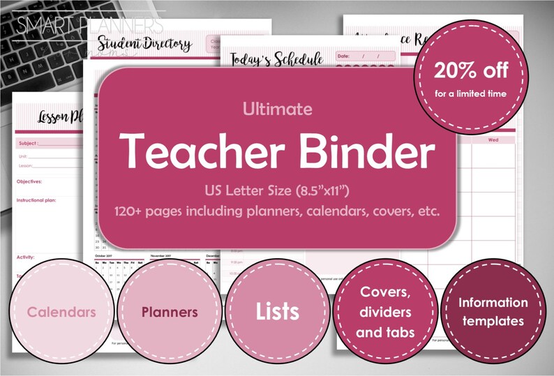 Instructor binder, university planner package deal, printable. Trainer initiatives command. US Letter sizing. Calendars, planners, lists and a lot more. 20% OFF. graphic regarding Teacher Binder Printables titled Trainer binder, higher education planner offer, printable. Instructor assignments manage. US Letter dimension. Calendars, planners, lists and additional. 20% OFF.