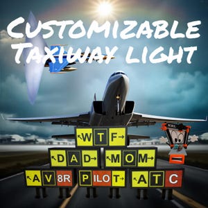 Customizable - 3D Printed Taxiway Light | Personalized Aviation Decor | Pilot Gift | Custom Airport Runway Lamp | USB-C Powered