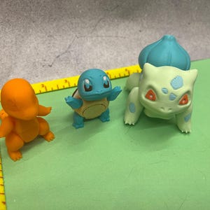3D Printed Articulate Charmander, Bulbasaur and Squirtle fidget spinner