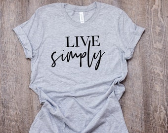 new free spirit graphic t shirt minimalist gifts for her simple Comfort colors Live Simply graphic t shirt