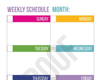 Week on One Page - Planner Pages - Pick Your Pages - Combine to Customize Your Dream Planner - Printable PDF Instant Download -