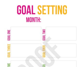 Goal Planner - Planner Pages - Pick Your Pages - Combine to Customize Your Dream Planner - Printable PDF Instant Download