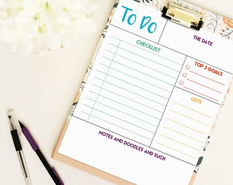 To do list letter size planner-  digital download- editable PDF