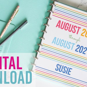 August 2020 to August 2021 Student Intentional Life Planner Monthly Student Planner Letter Size Printable PDF Instant Download image 8