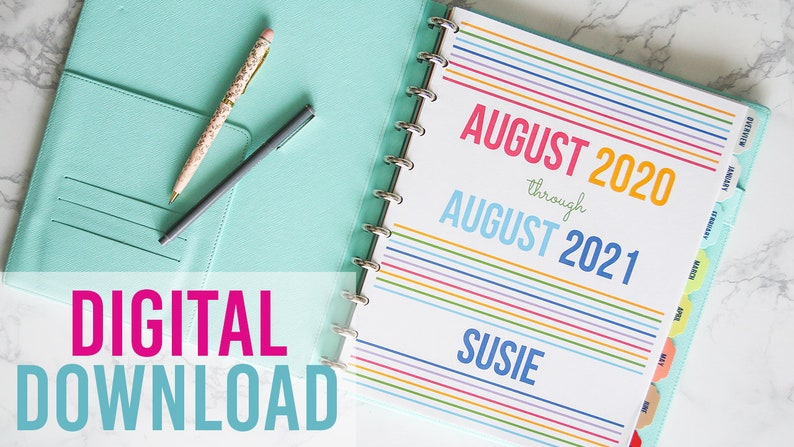 August 2020 to August 2021 Student Intentional Life Planner Monthly Student Planner Letter Size Printable PDF Instant Download image 8