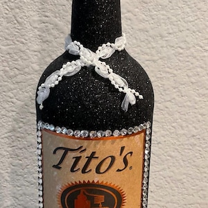 Titos Glitter Rhinestone Bottle