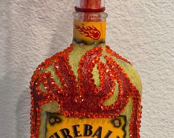 Bottiglia di strass glitterati Fireball