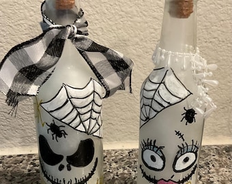 Jack and Sally Skellington Bottle Set