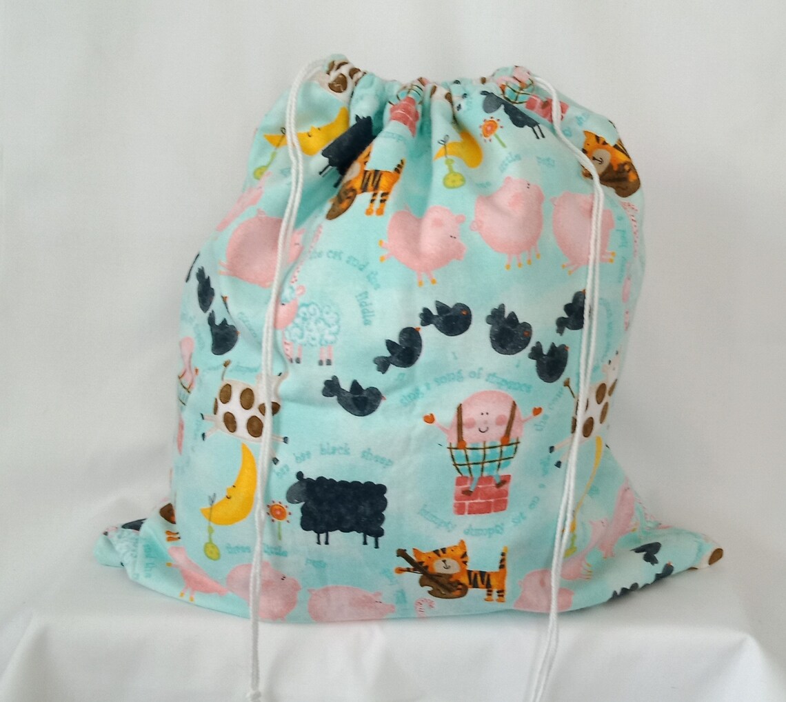 Drawstring Bag Nursery Rhymes Lined Drawstring Bag - Etsy