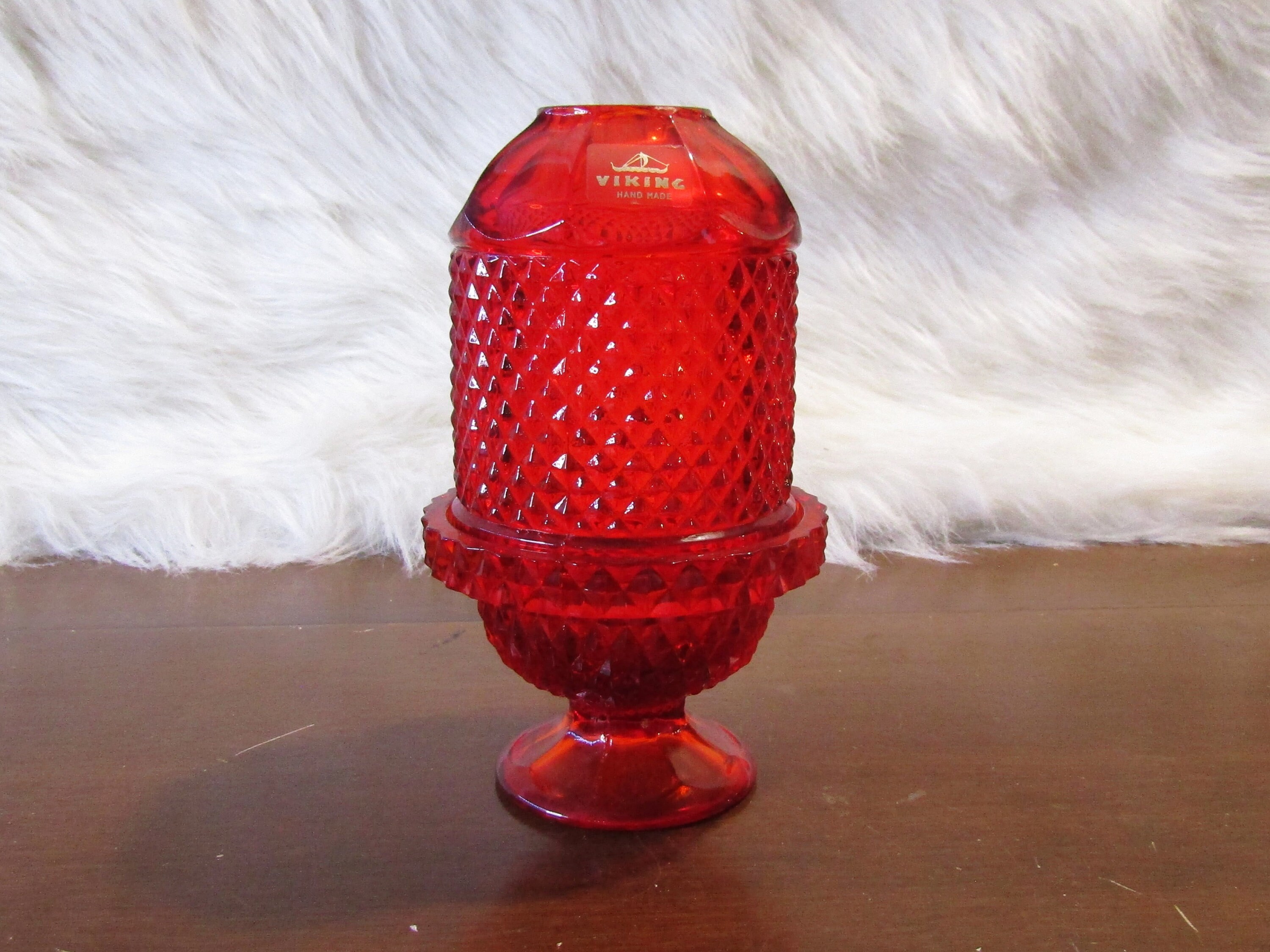 Viking Glimmer Ruby Red Diamond Point Fairy Lamp Etsy Australia