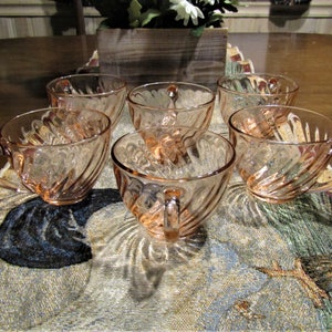 Cristal D’Arques-Durand *-* ROSALINE PINK *-* Flat Cup, Set of 6