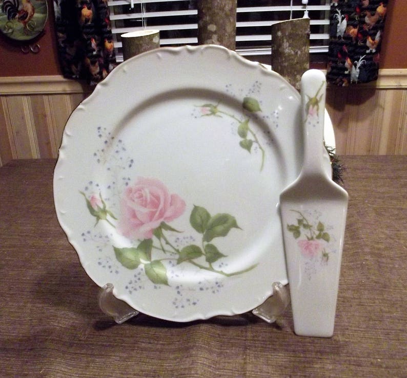 Rare Seymour Mann Inc. ROSES Cake Plate & Server Set Etsy