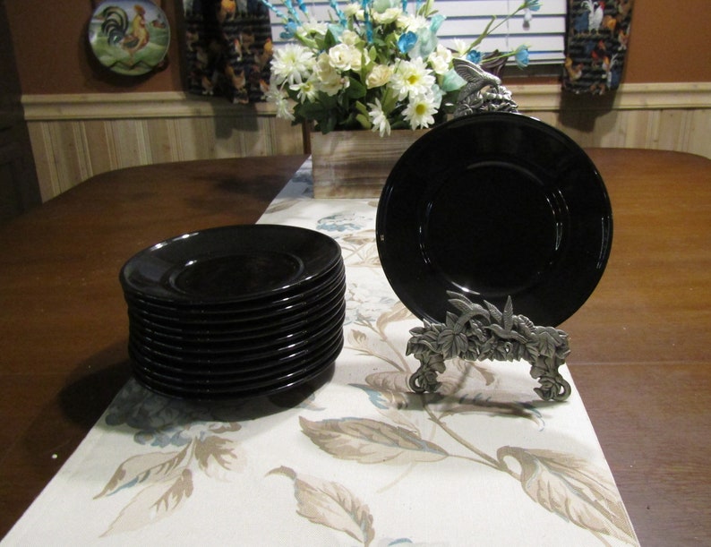 Bob Van Allen *-* Jet Black Set of 12 or Individual Mikasa Separates GX700 *-* Bread /& Butter Plates