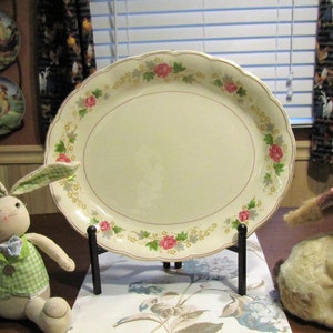 W.H. Grindley *-* SWANSEA ROSE *-* Creampetal Oval Serving Platter
